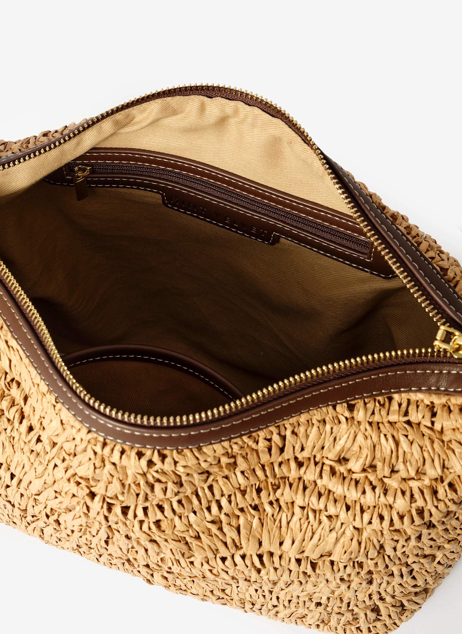 Jessie Neutral Woven Shoulder Bag
