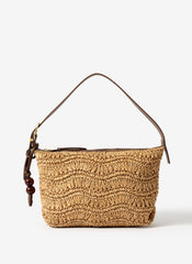 Jessie Neutral Woven Shoulder Bag