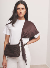 Jonni Brown Woven Crossbody Bag
