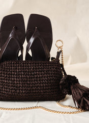 Jonni Brown Woven Crossbody Bag