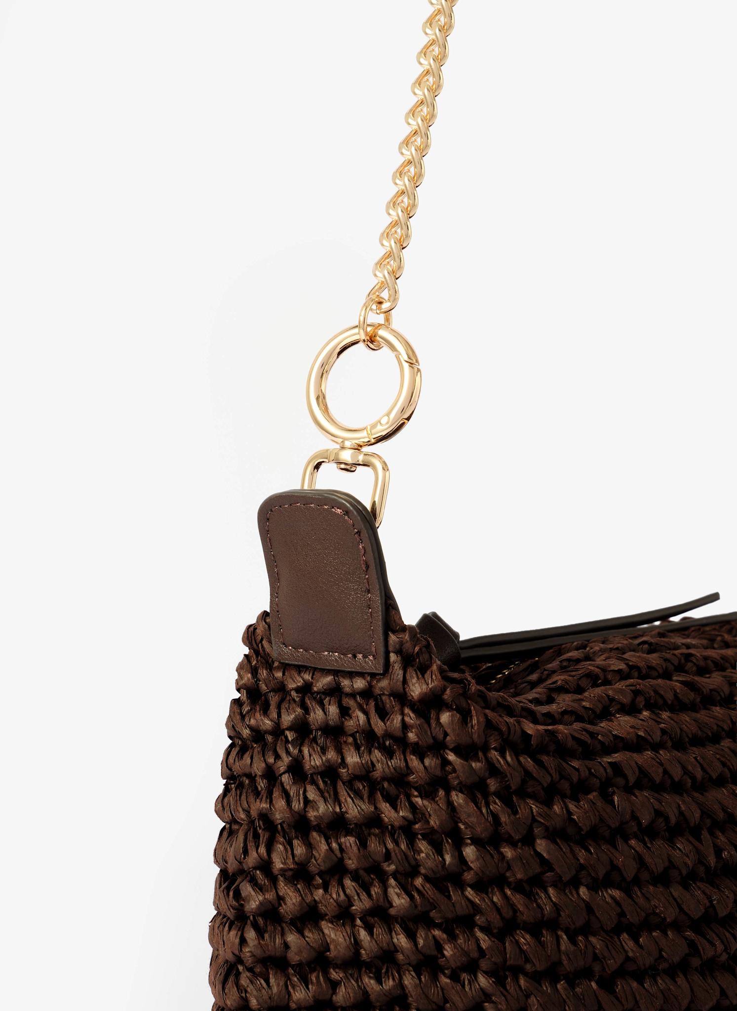 Jonni Brown Woven Crossbody Bag
