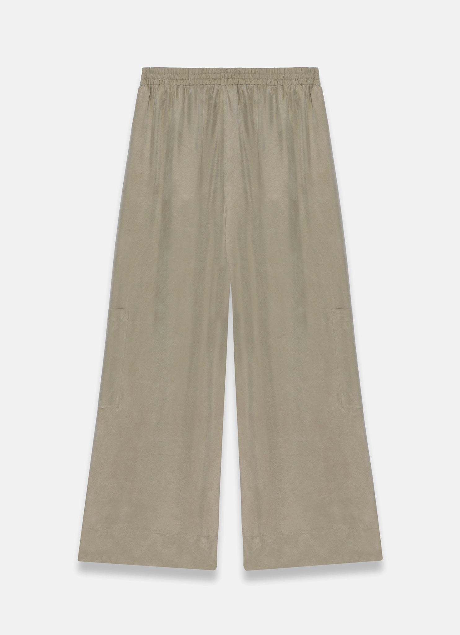 Khaki Utility Wide Leg Trousers