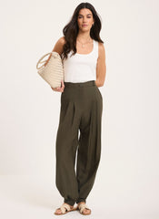 Khaki Soft Balloon Trousers