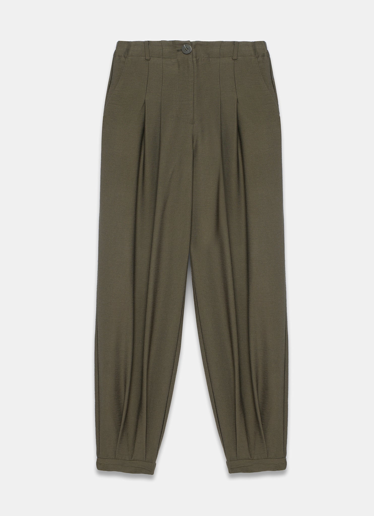 Khaki Soft Balloon Trousers
