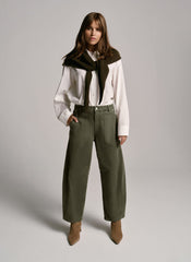 Khaki Utility Barrel Jeans