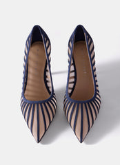 Kya Navy Caged Court Shoe