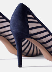 Kya Navy Caged Court Shoe
