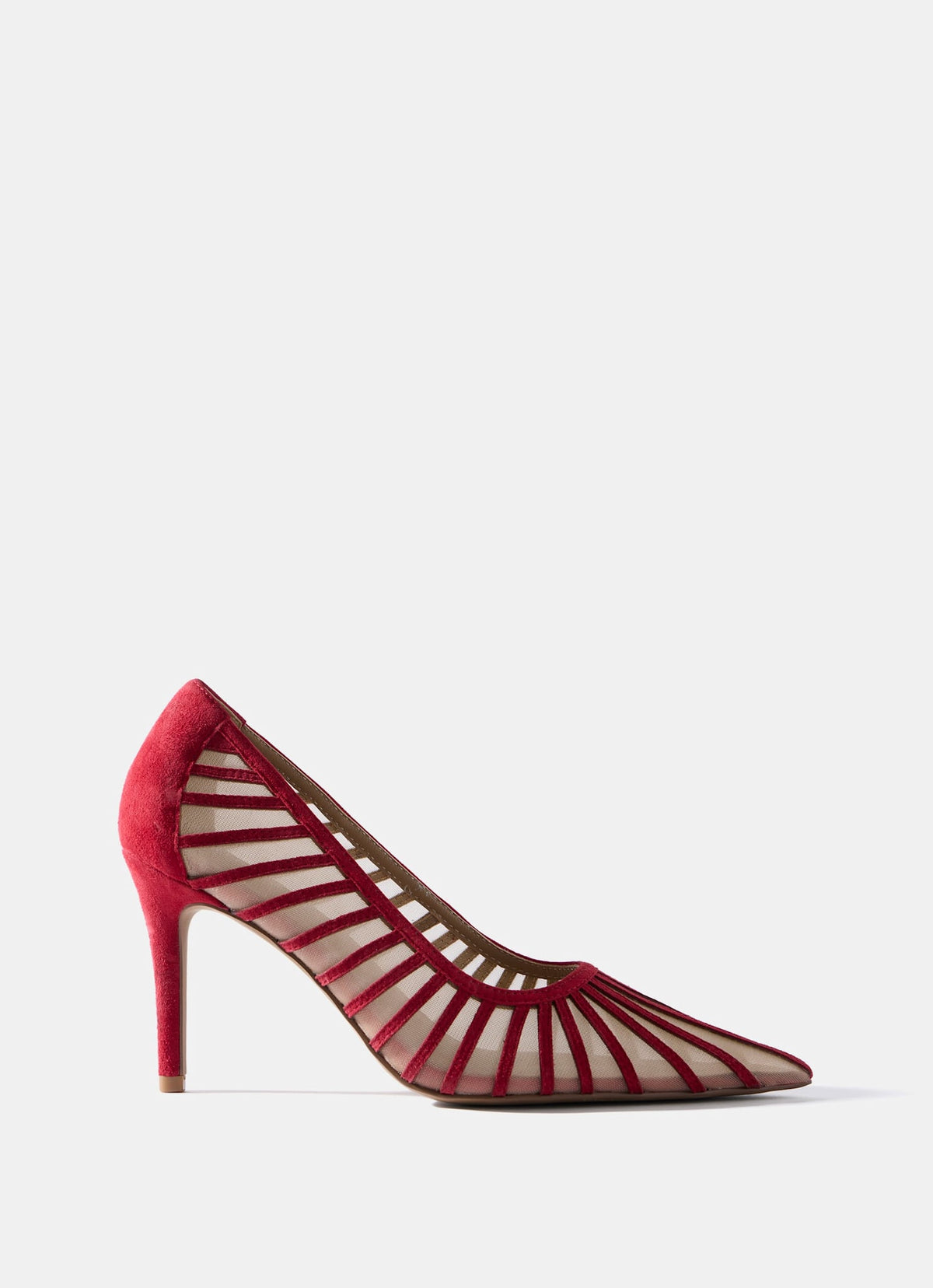 Kya Red Caged Court Shoe