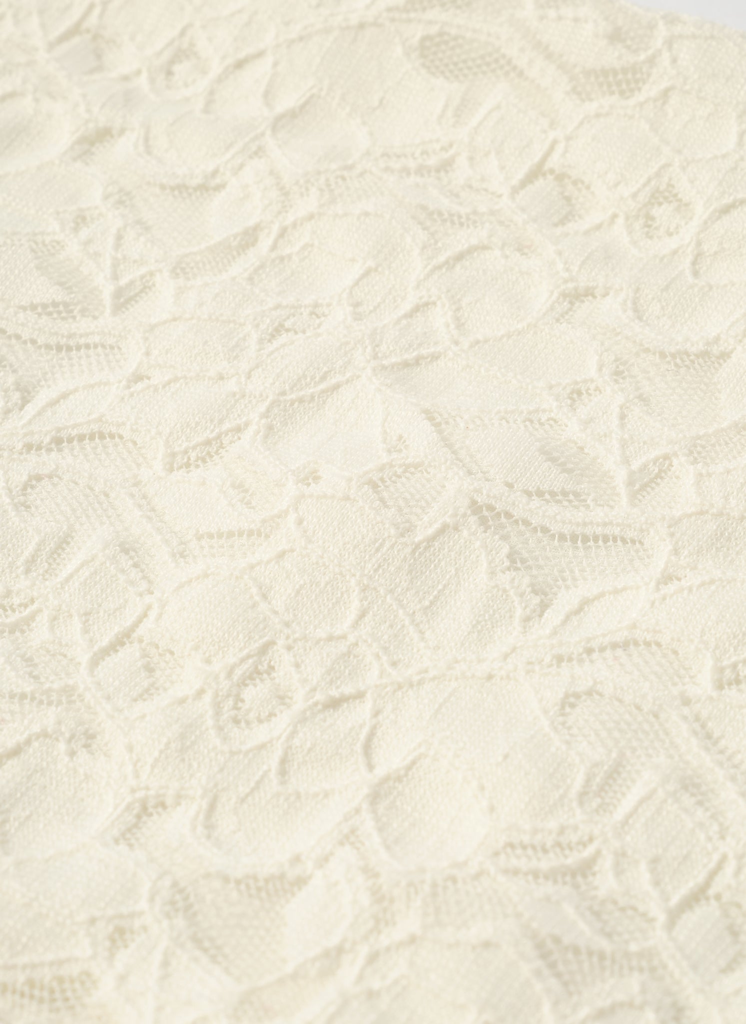 Cream Lace Fringe Cover Up Scarf