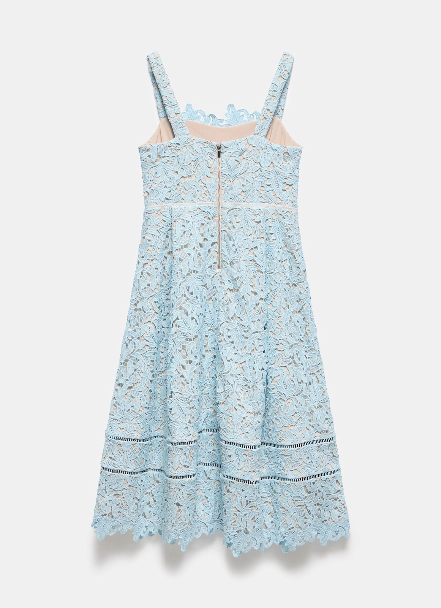 Blue Lace Midi Dress