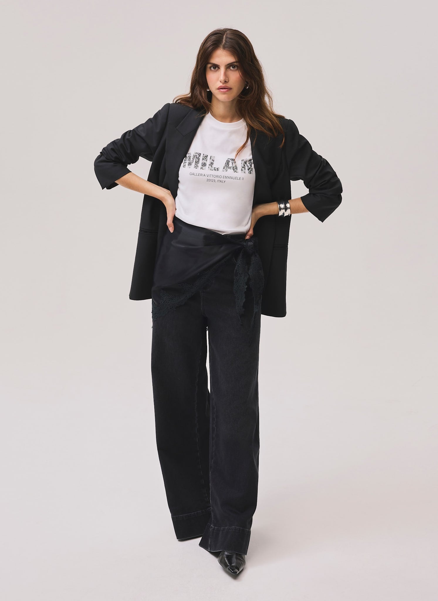 White Cotton Milan Graphic T-Shirt