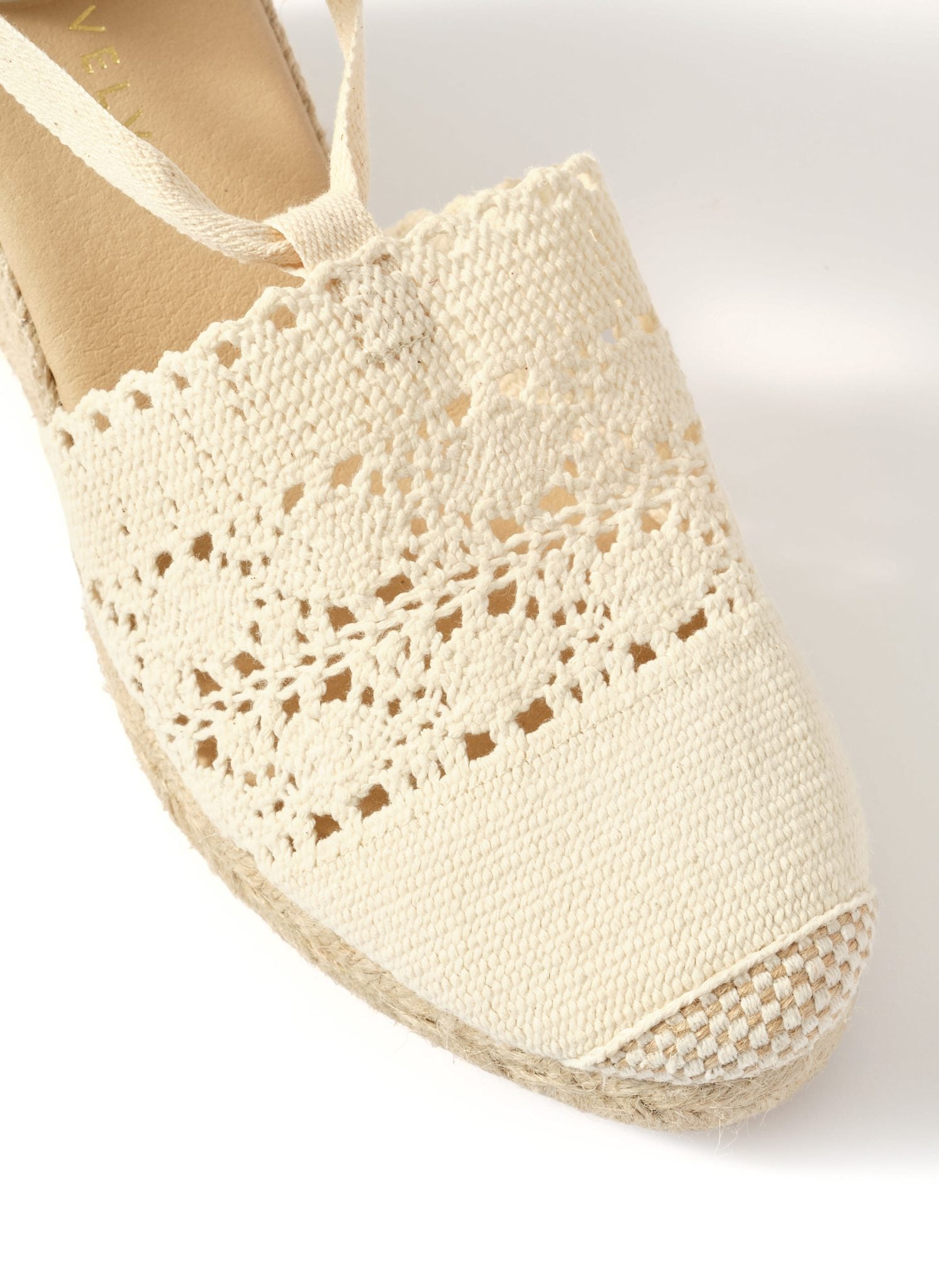 Laura Cream Espadrille Wedge Sandals