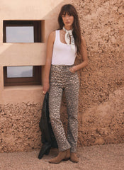 Leopard Print Slim Jeans
