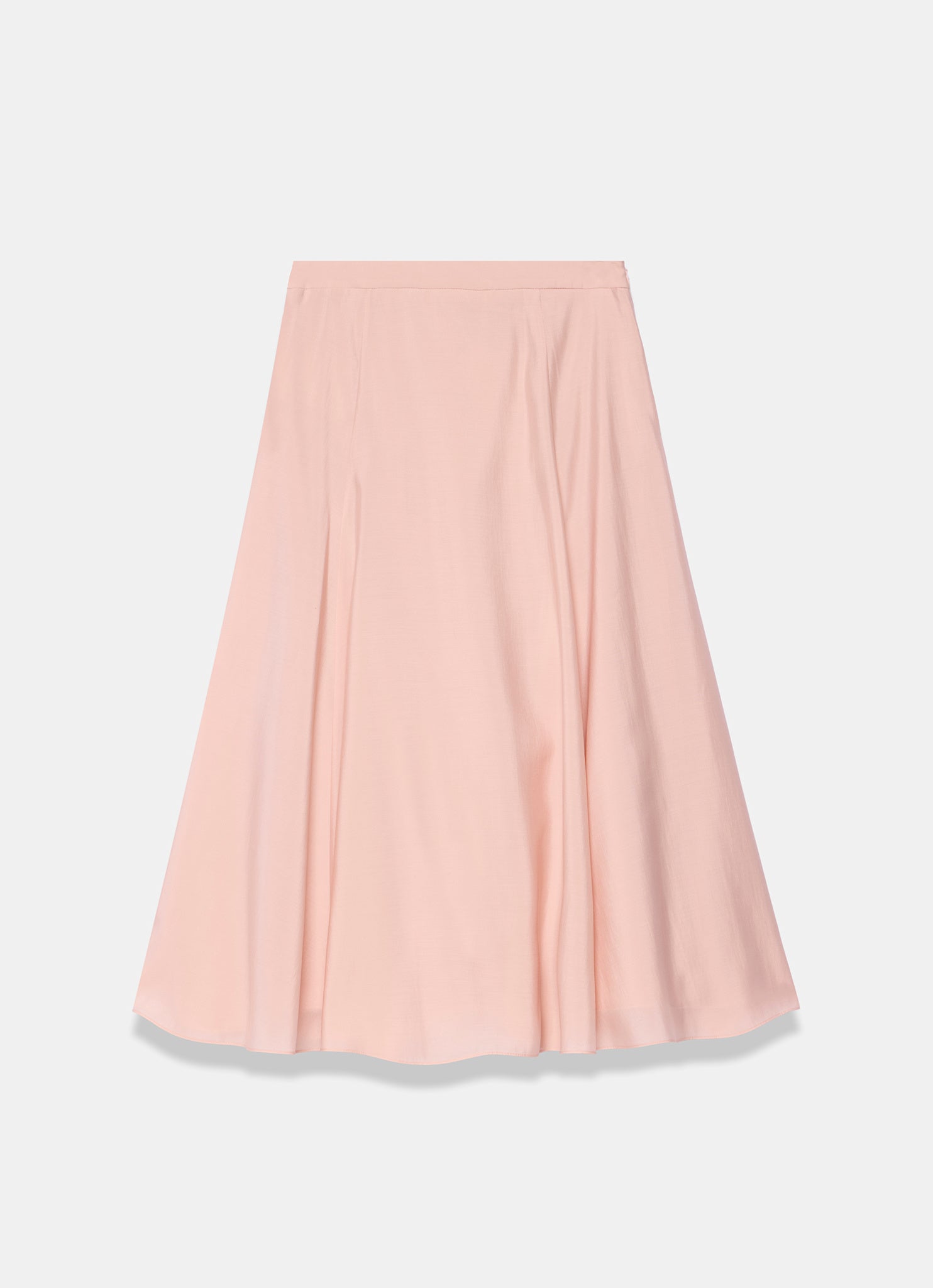 Pink A Line Midi Skirt