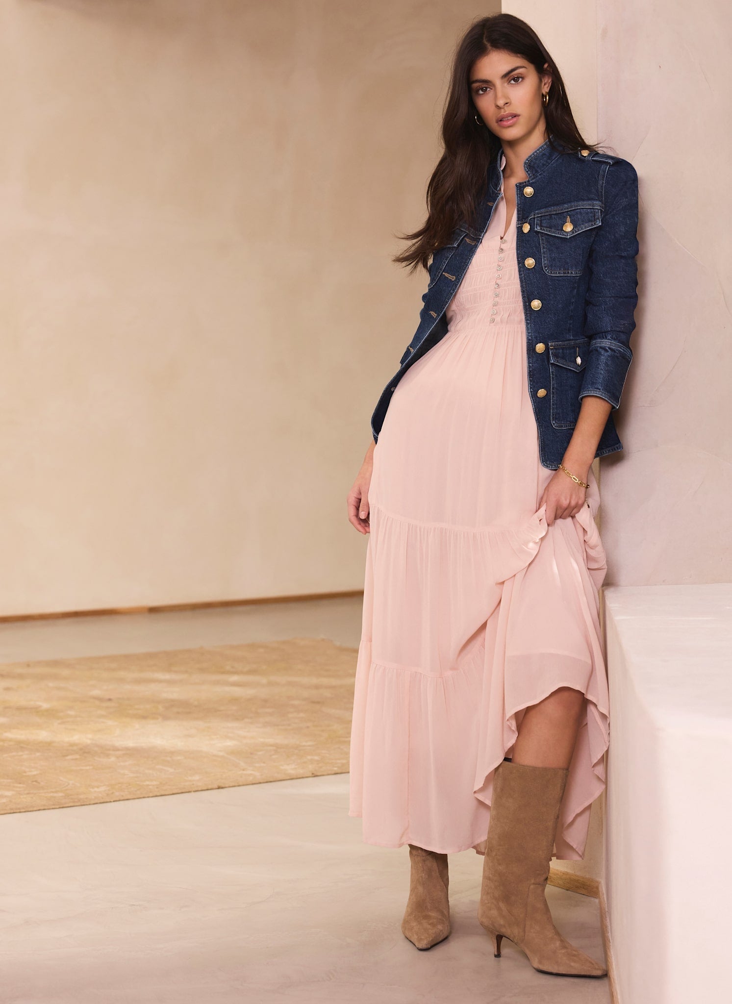 Pink Boho Maxi Dress