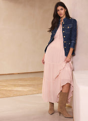Pink Boho Maxi Dress