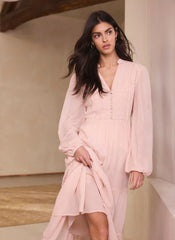 Pink Boho Maxi Dress