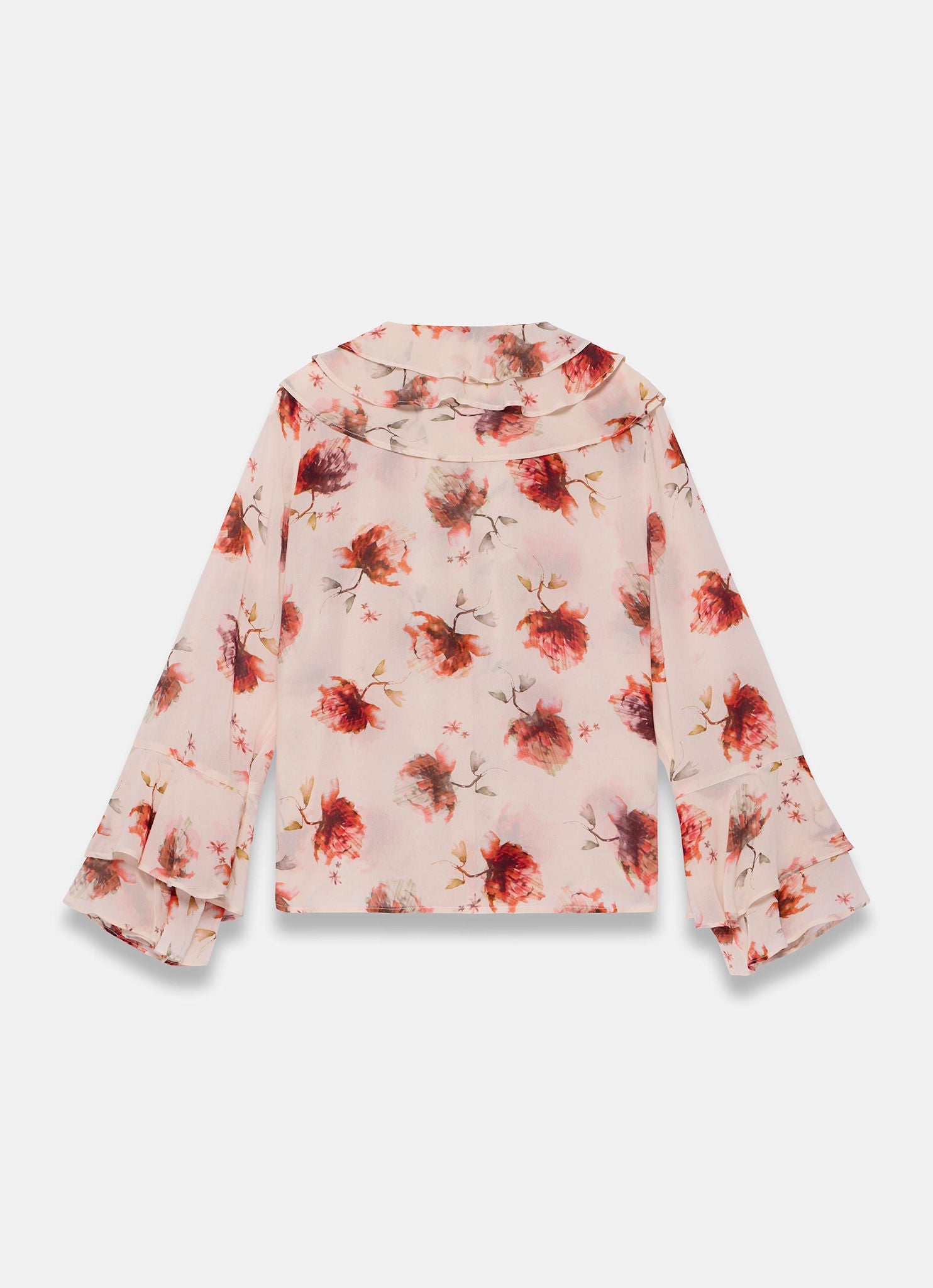 Cream Floral Print Blouse