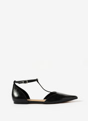 Lila Black T-Bar Flats