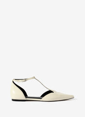 Lila Cream T-Bar Flats