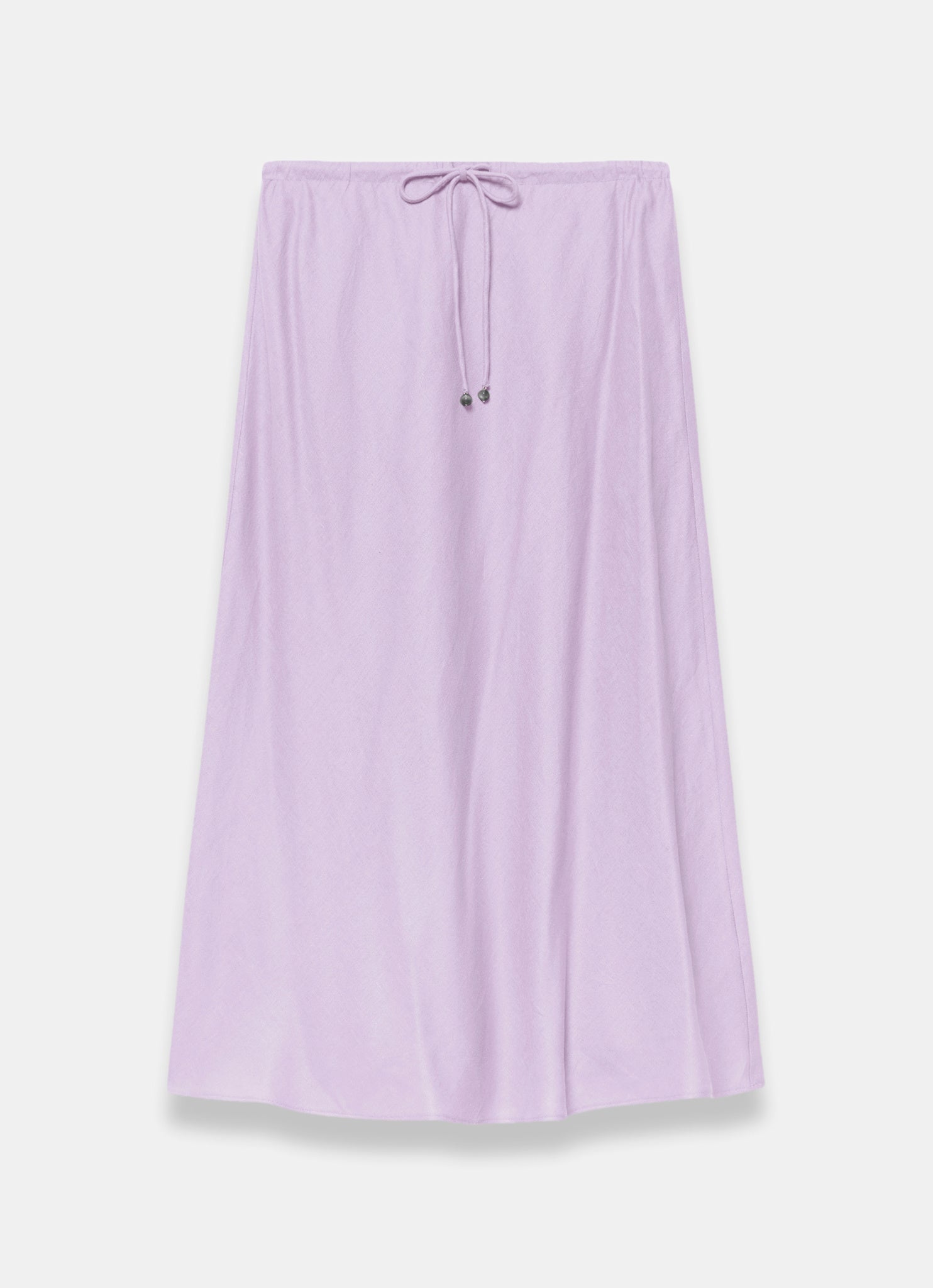 Lilac Linen Bias Midi Skirt