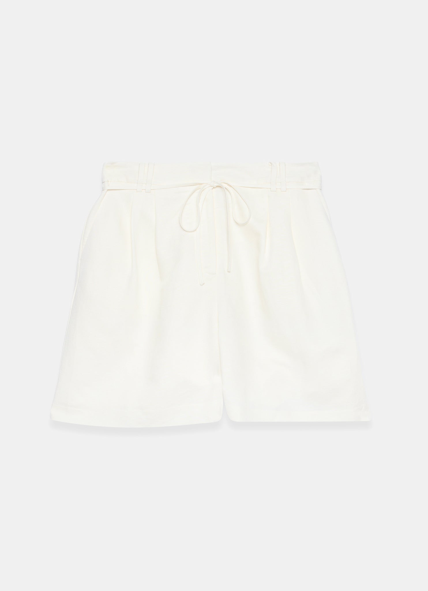 Cream Linen Tailored Shorts