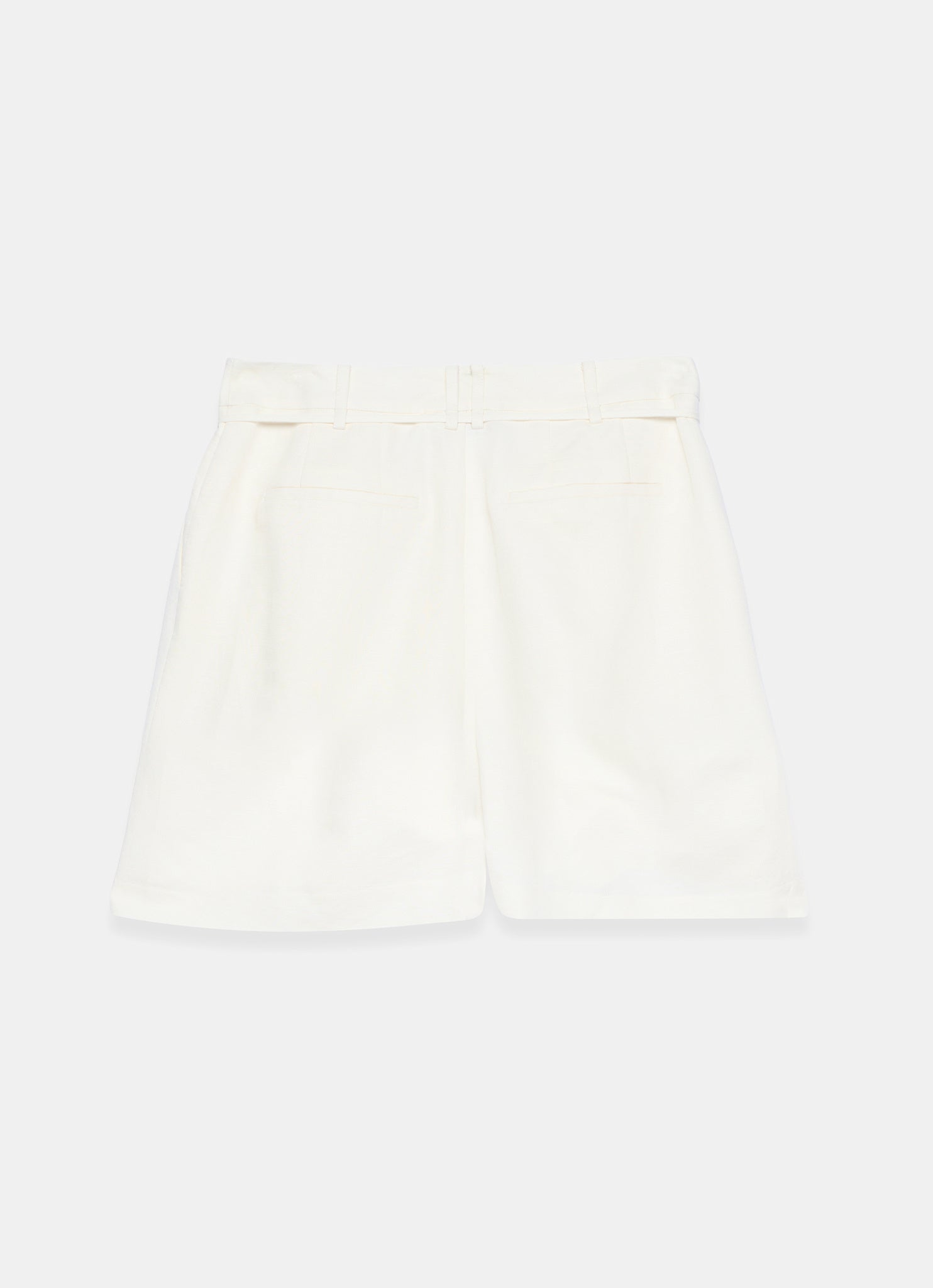 Cream Linen Tailored Shorts