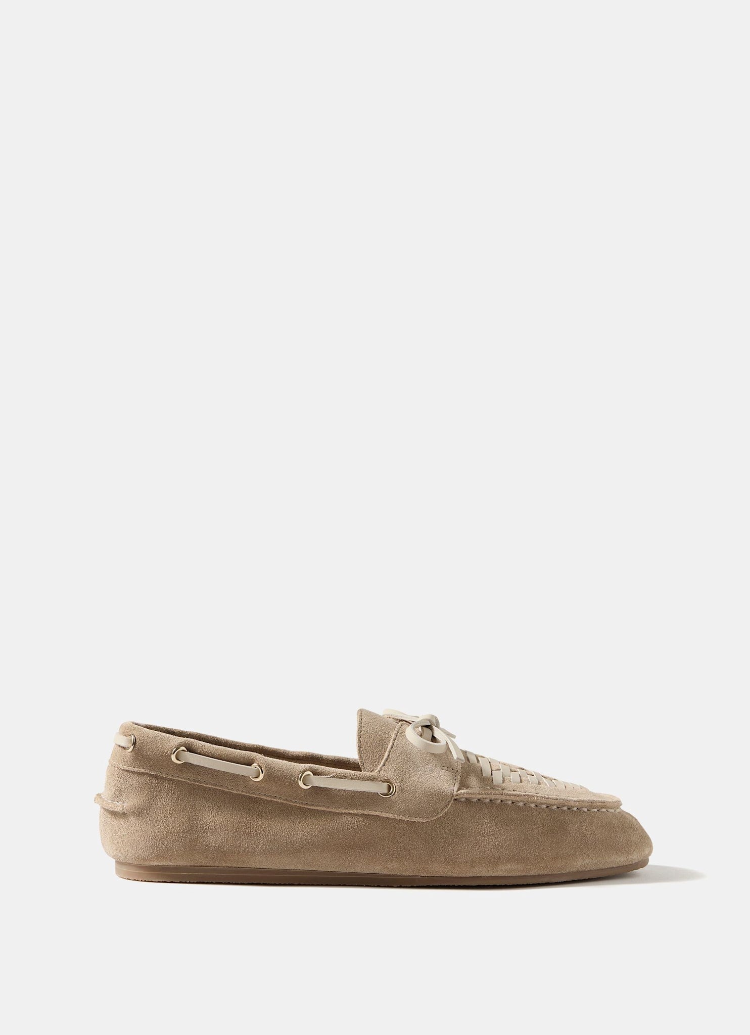 Livi Neutral Suede Boat Shoes