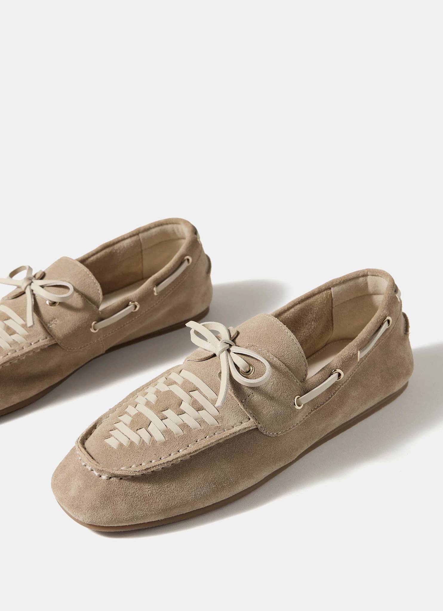 Livi Neutral Suede Boat Shoes