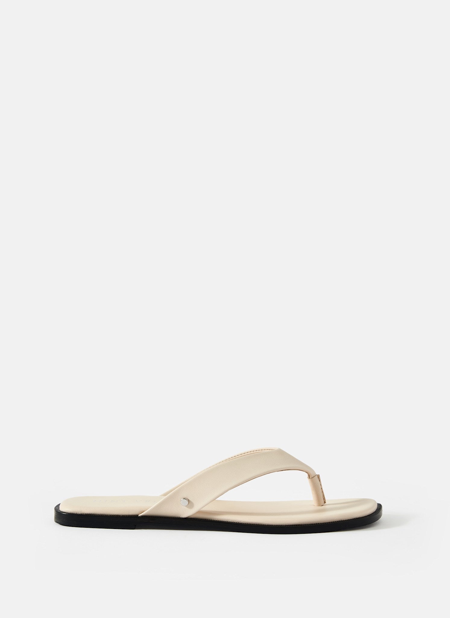 Lula Cream Leather Flip Flop Sandals
