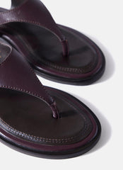 Luna Burgundy Slingback Leather Sandals