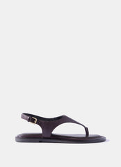 Luna Burgundy Slingback Leather Sandals
