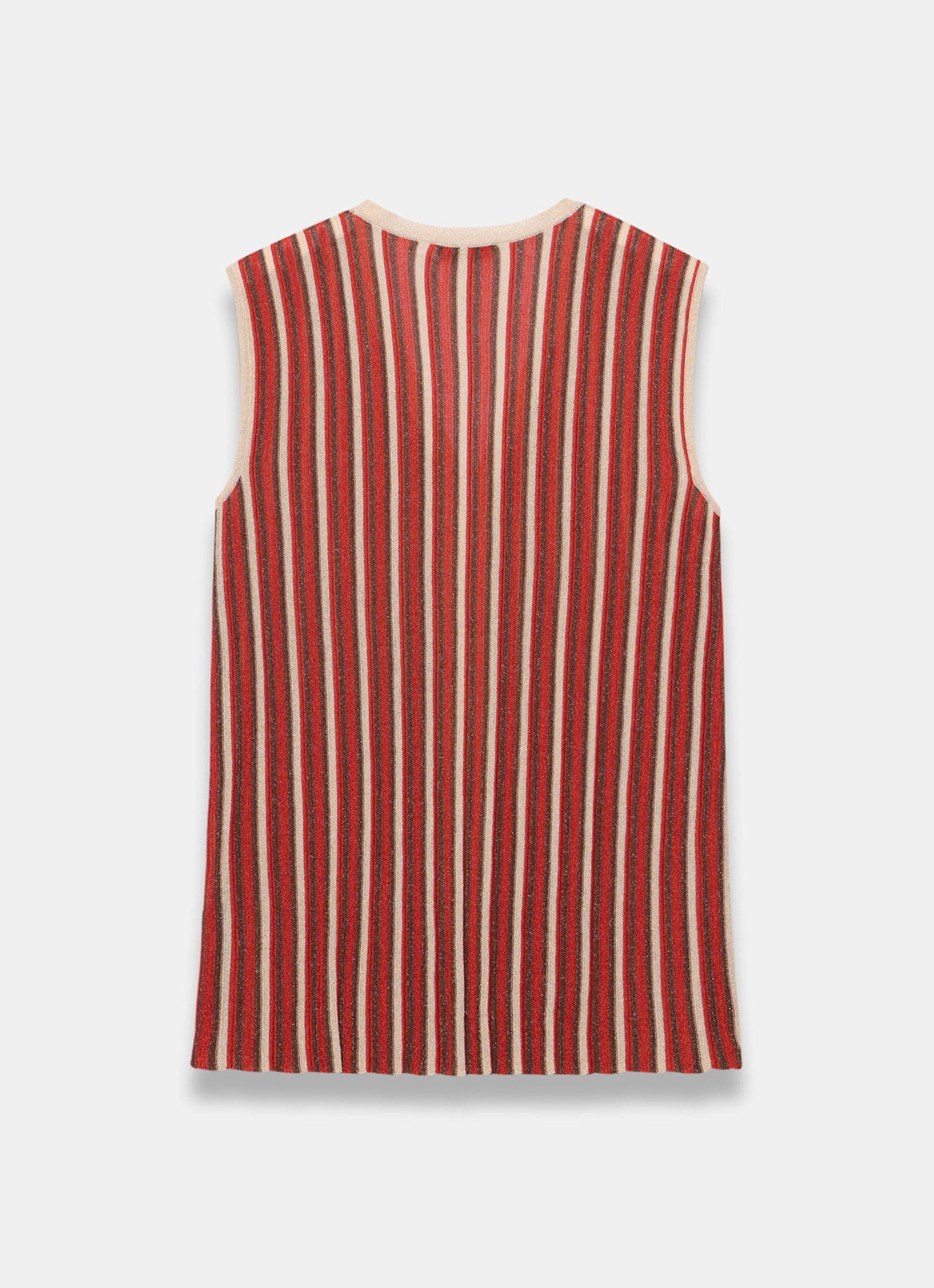 Red Striped Knit Top