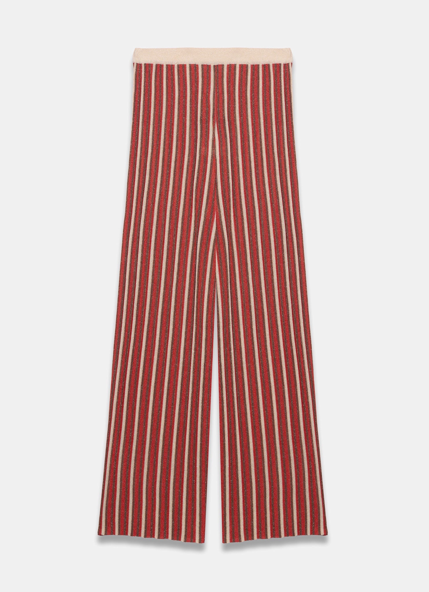 Red Striped Knit Trousers