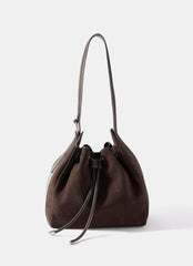 Mabel Brown Suede Bucket Bag