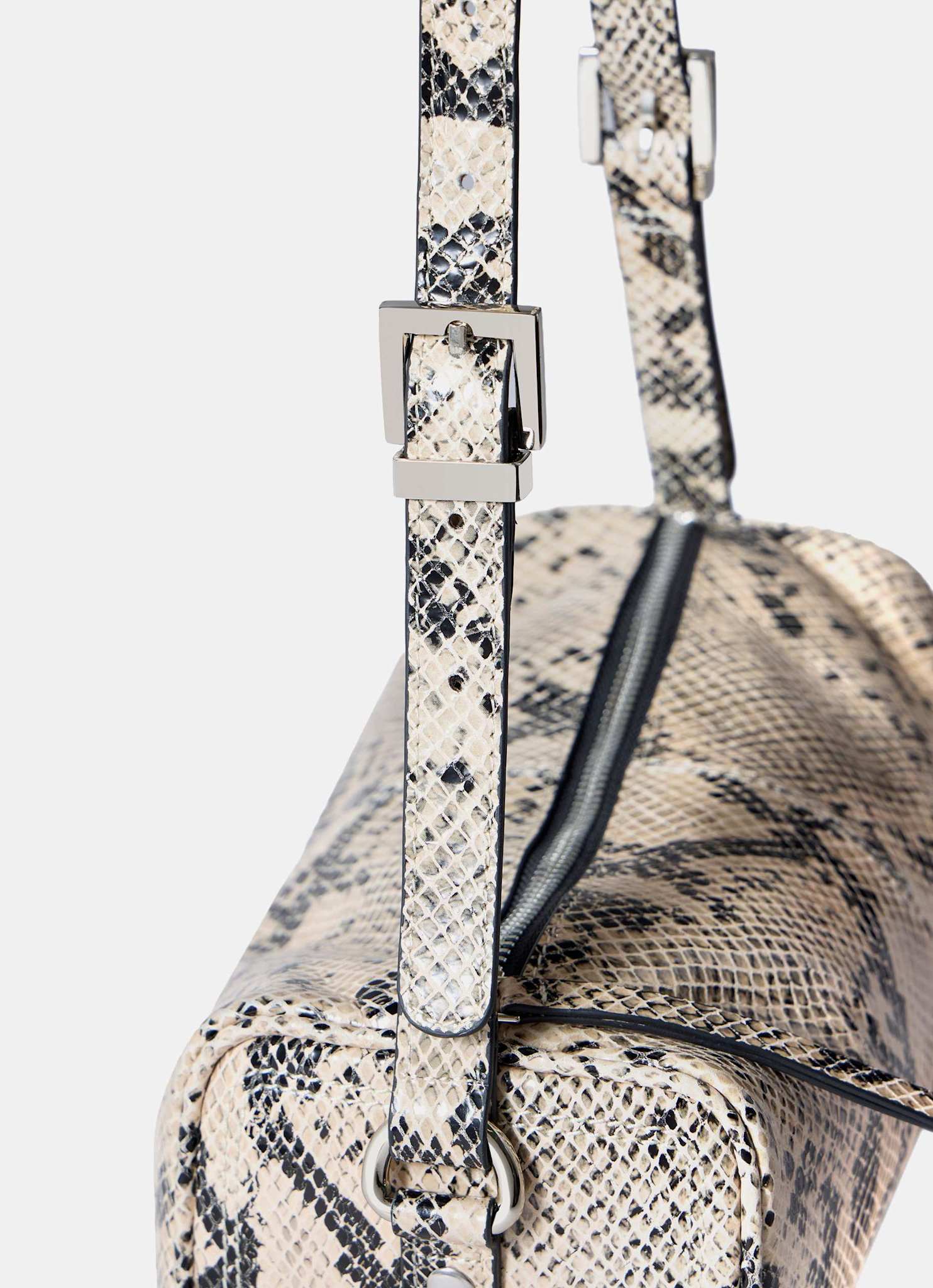 Matilda Snake Print Leather Shoulder Bag