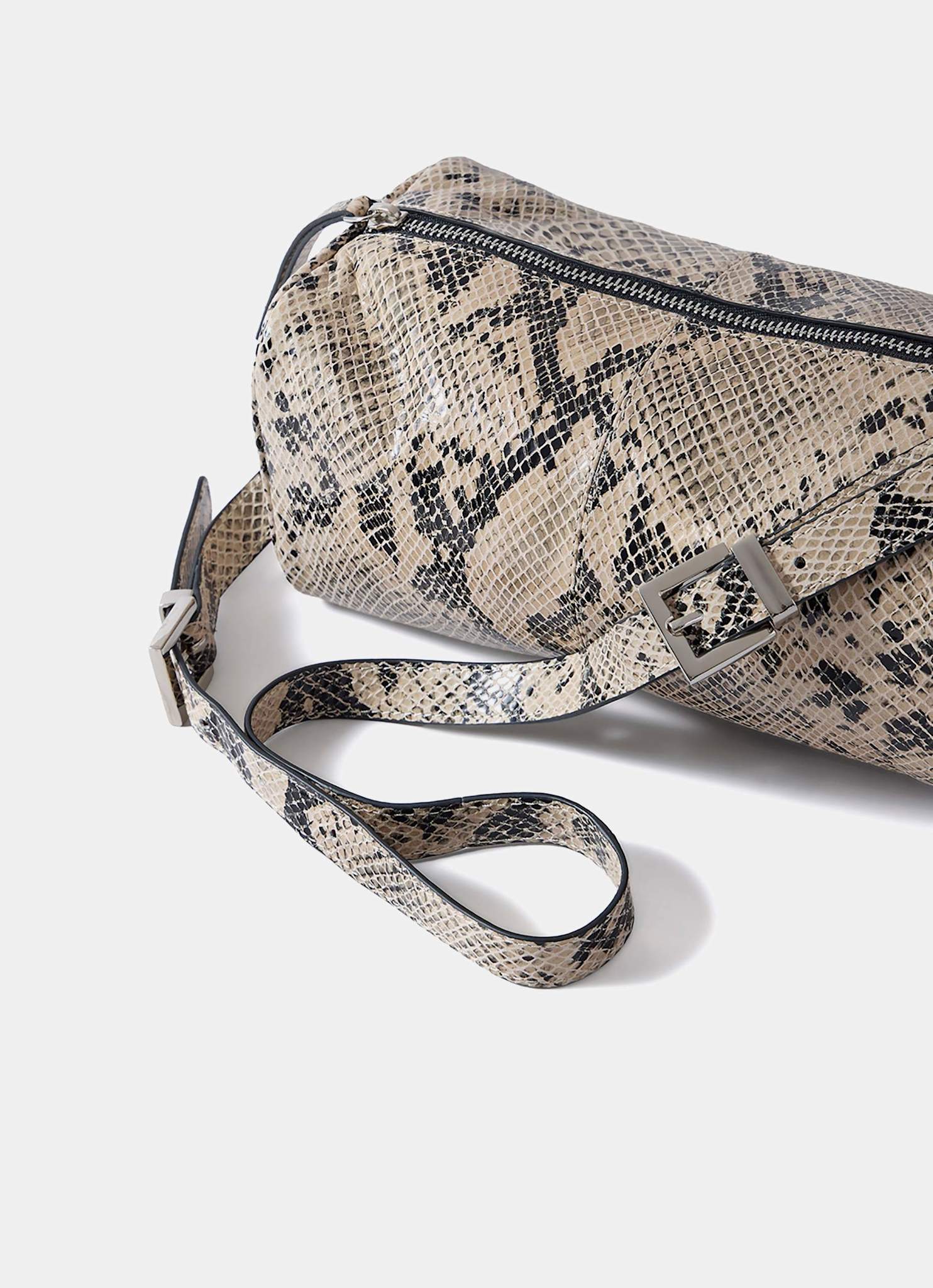 Matilda Snake Print Leather Shoulder Bag