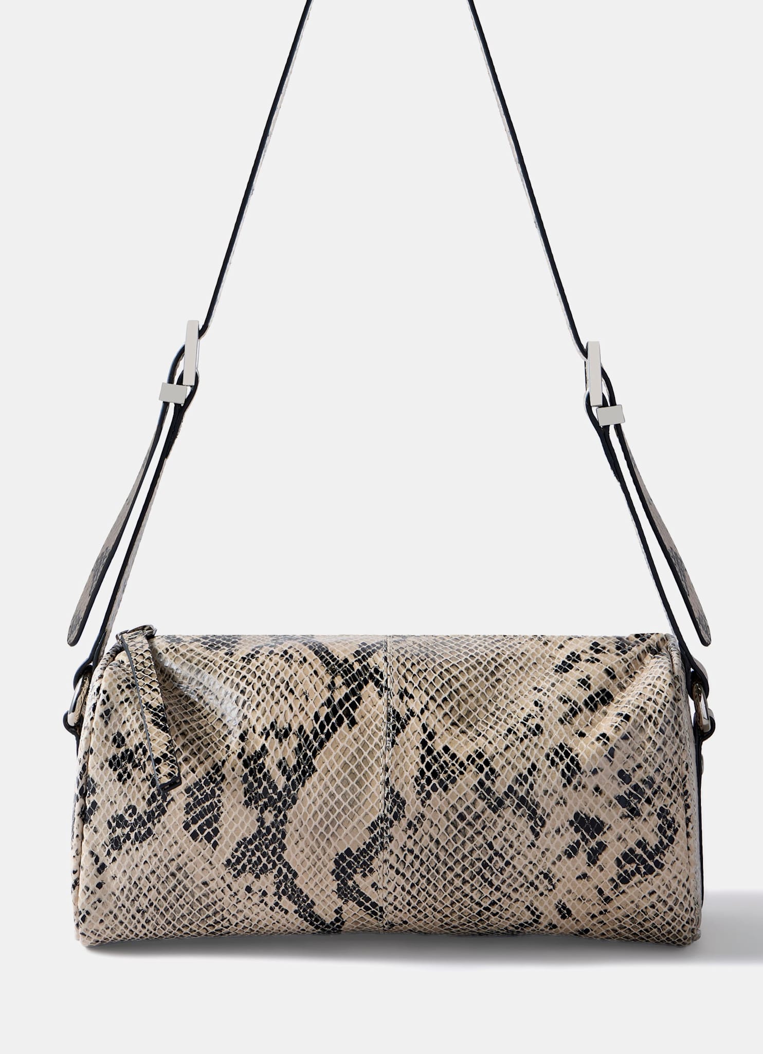 Matilda Snake Print Leather Shoulder Bag