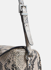 Matilda Snake Print Leather Shoulder Bag