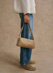Matilda Tan Suede Shoulder Bag