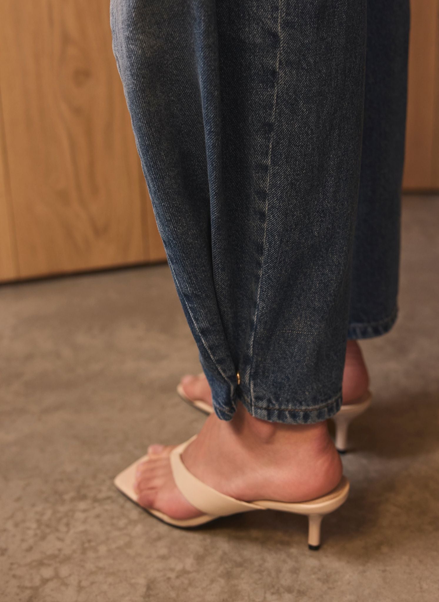 Mid Indigo Balloon Popper Jeans