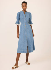 Mid Indigo Denim Midi Dress