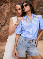 Mid Indigo Denim Shorts