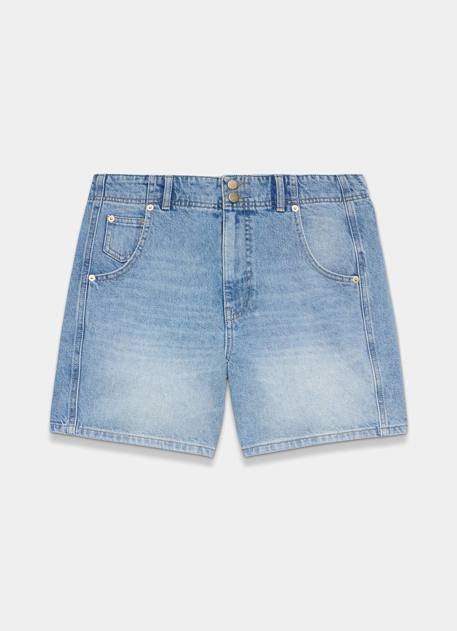 Mid Indigo Denim Shorts