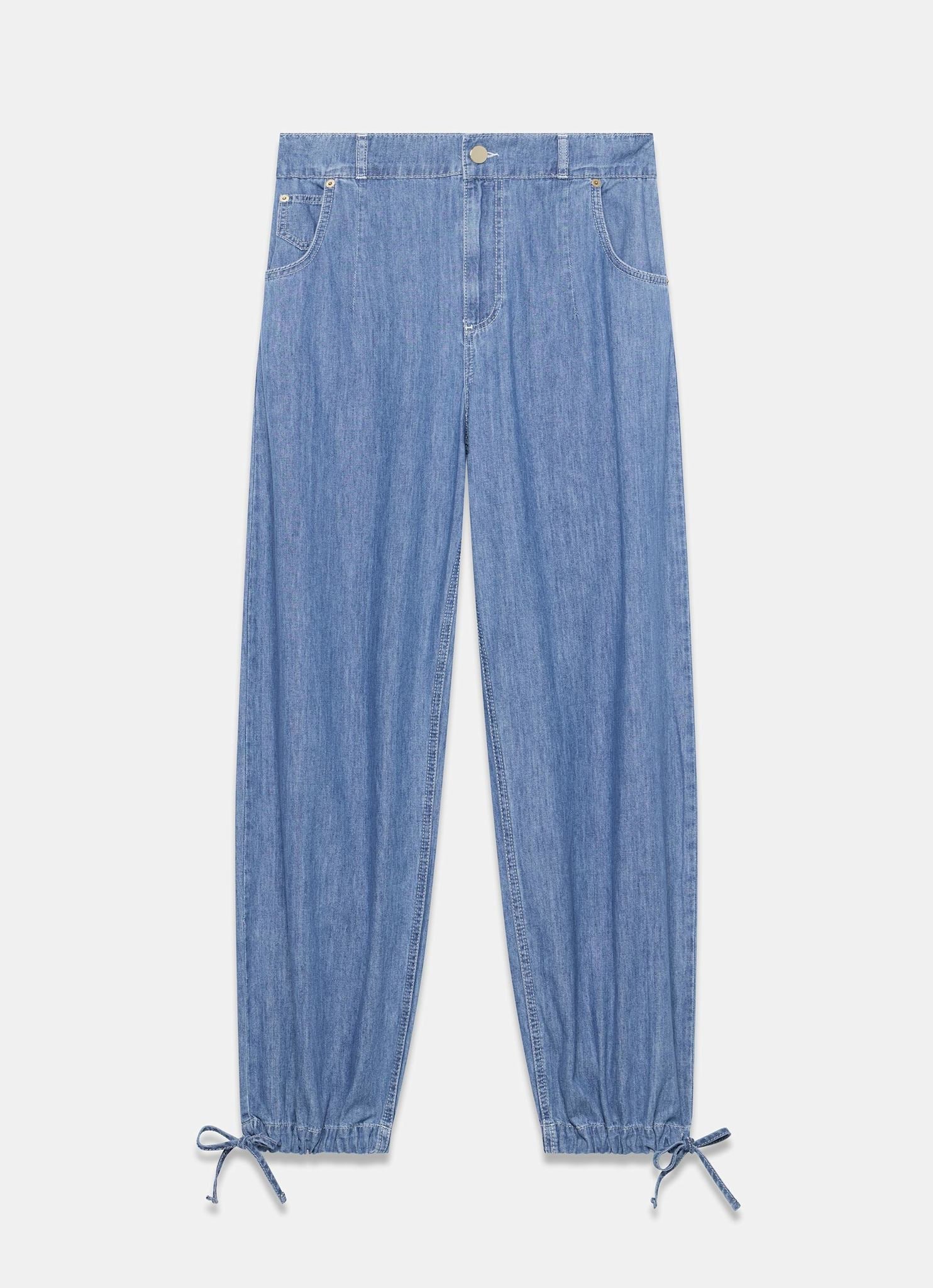 Mid Indigo Balloon Jeans