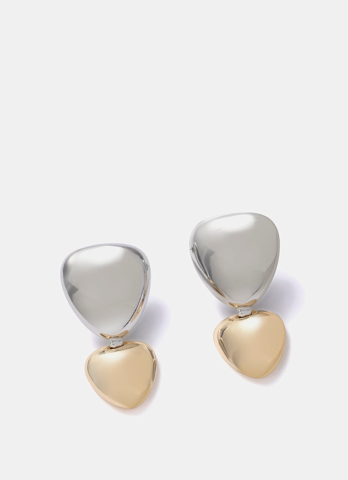 Mixed Metal Drop Earrings