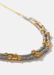 Mixed Metal Layered Necklace