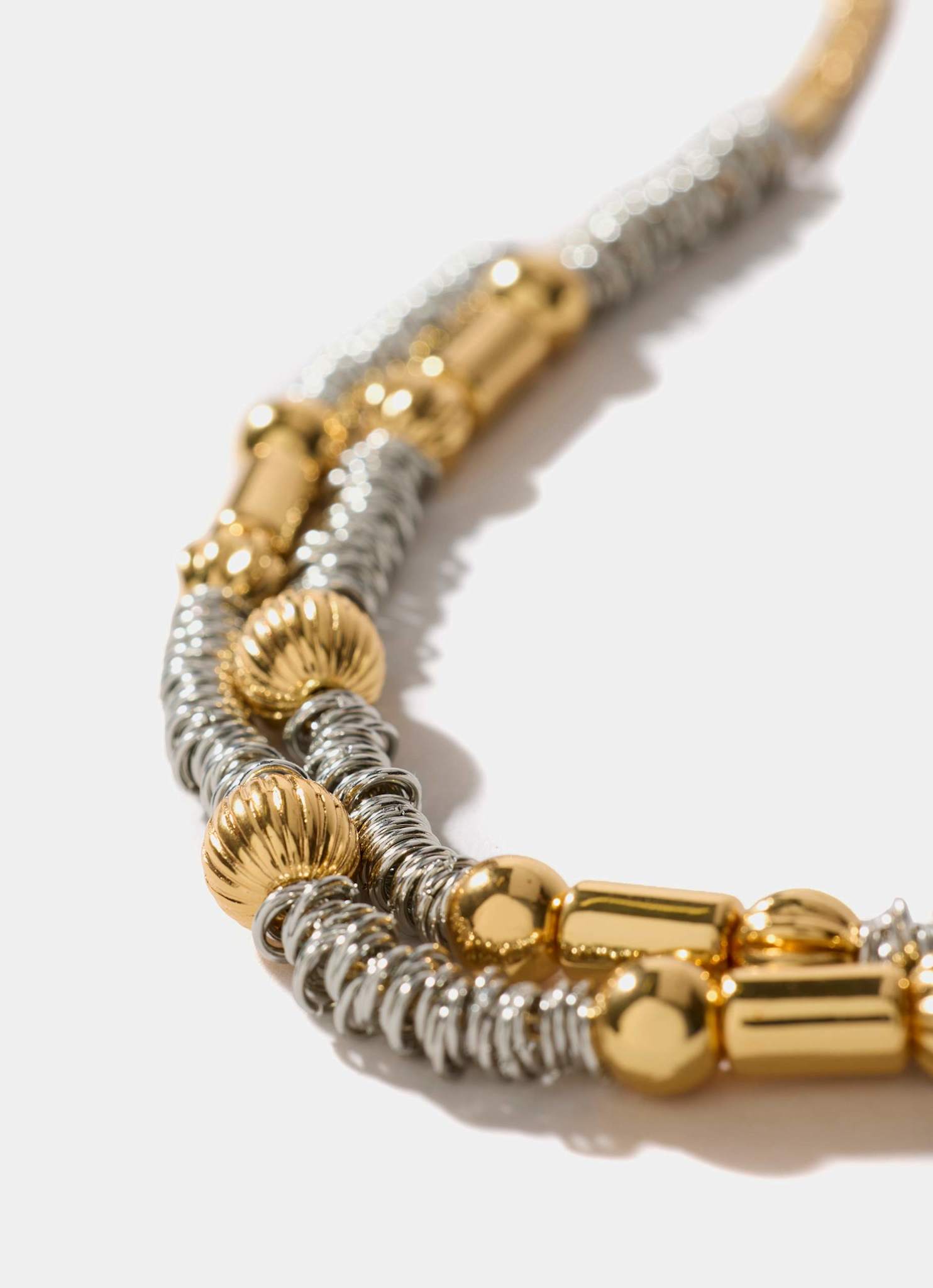 Mixed Metal Layered Necklace