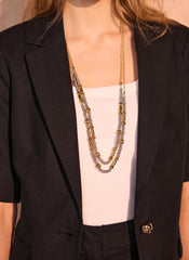 Mixed Metal Layered Necklace