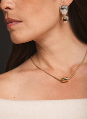 Gold Tone Sphere Necklace